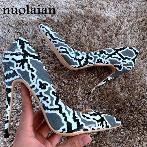 2019 New Pointed Toe Thin Heels Woman Shoes Dress Wedding High Heel Shoes Womens Platform Pump Shoes Slip On Pumps 35-43 Shoes