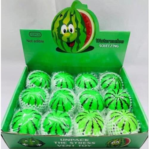 1Pcs Watermelon Squeeze Toy Artificial Lifelike Watermelon Stress Relief Sensory Toy for Kids Adults