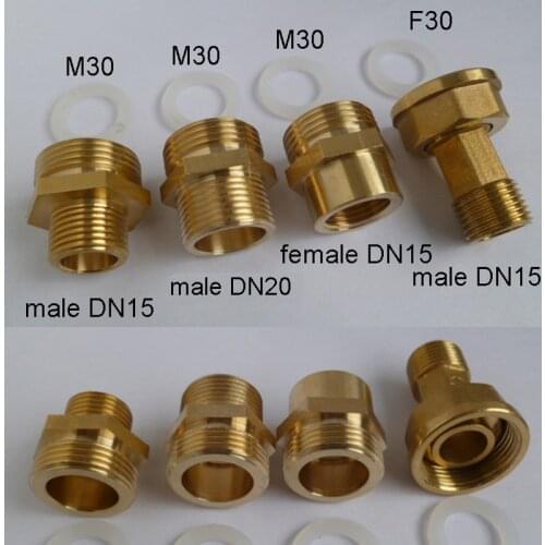 1pc Factory M30 Gas Table Brass Pipe Fittings Copper Faucet Aerator Adapter For Male Female G1/2" M32 G3/4"