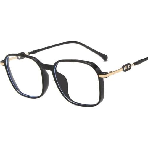 2021 Fashion new anti blue light glasses mens and womens TR90 frame fashion glasses luxury design square flat lens frame