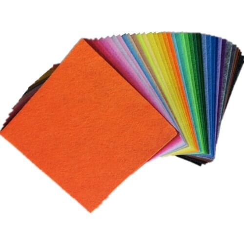 40PCS Colorful Non-woven Fabric Sheet Patchwork Felt Fabric Polyester Cloth Needlework DIY Bundle For Sewing Dolls Crafts Decor