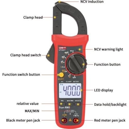 400-600A digital clamp meter automatic range true RMS high precision multimeter