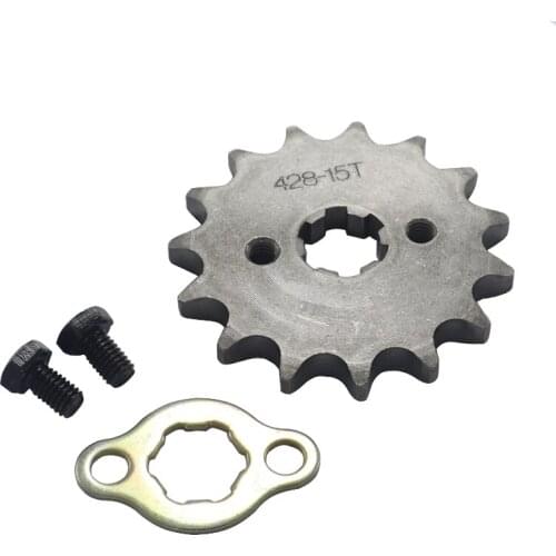 428 15 Tooth 17mm 20mm Front Engine Sprocket for Stomp YCF Upower Dirt Pit Bike ATV Quad Go Kart Moped Buggy Scooter Motorcycle