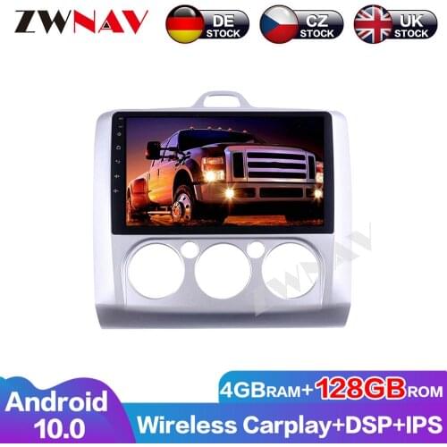 4G+128G Android 10 GPS Audio Navigation DSP wireless Car play Radio DVD Player For Ford Focus MT Stereo Multimedia Head Unit