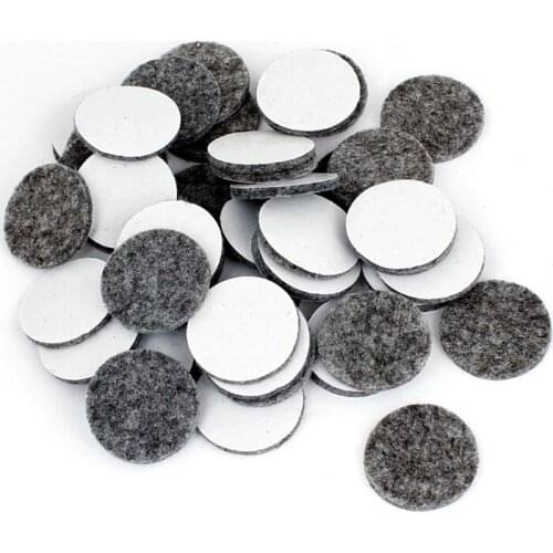 50Pcs Round Shaped Table Chair Furniture Leg Felt Mat Pad Gray