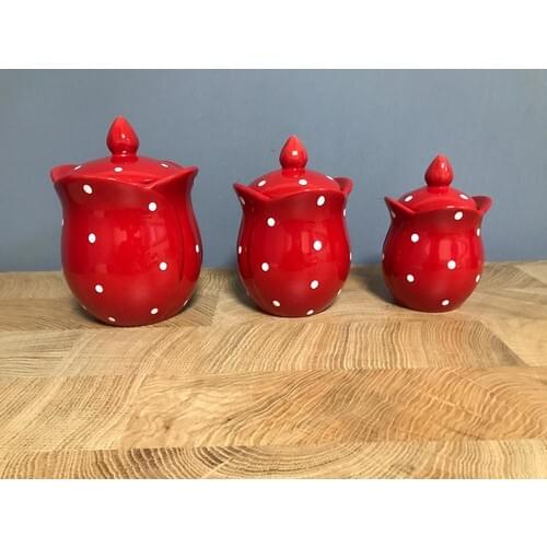 Bibizdevar Polka Dot 3'Lü Jar Set