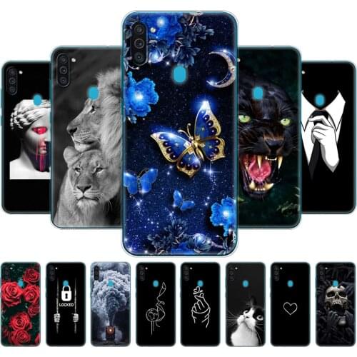 For Samsung M11 Case 6.4" Soft Silicon Tpu Cover For Samsung Galaxy M11 M 11 SM-M115FMBNSER m115 Phone Back covers animal