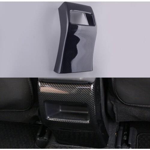 ABS Carbon Fiber Style Rear Seat Air Vent Outlet Cover Anti Kick Trim Fit For Toyota Corolla Hatchback 2019 2020