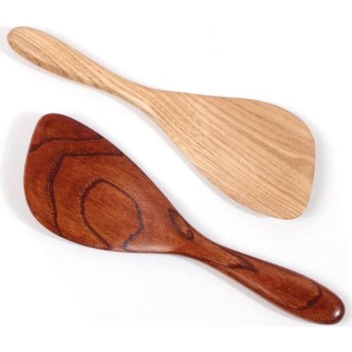 Retro Wooden Cooking Utensils Tableware Rice Scoop And Kitchenware Non-stick Spatula Shovel Wooden Handle Cooking Tools
