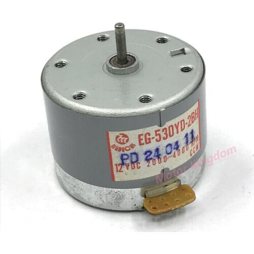 Brand New Original EG-530YD-2B 12VDC CCW 2000-4000RPM Radio Cassette Recorder Dual Speed Motor Tape Duplicator Motor