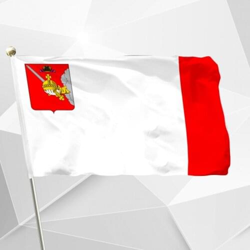Russia Vologda Oblast Flag 150X90cm (3x5FT) 120g 100D Polyester Double Stitched High Quality Free Shipping