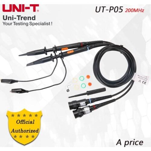 UNI-T UT-P05 200MHz Passive probe ; 200MHz oscilloscope probe; suitable for UTD2202CE, UTD2202CM, UPO2202CS, UPO2204CS, etc
