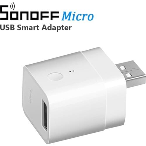Itead Sonoff Micro 5V Wireless USB Smart Adaptor Flexible and Portable Make USB Devices Smart For eWeLink APP Google Home Alexa