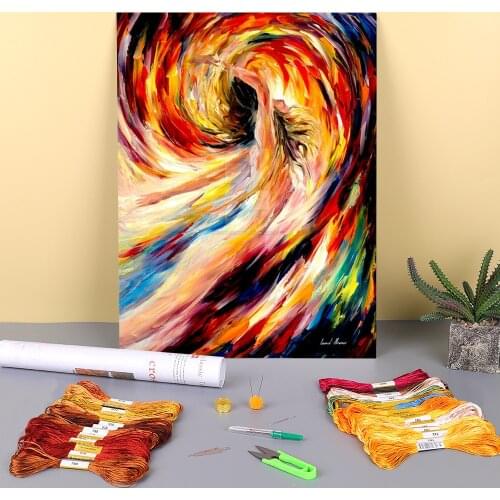 Vortex Passion Printed Water-Soluble Canvas 11CT Cross-Stitch Patterns Embroidery DMC Threads Painting Knitting Gift