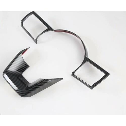 ABS Carbon Fiber Steering Wheel Adjust Switch Button Sequin Cover Trim For Nissan Pathfinder 2021 Car Interior Accessories