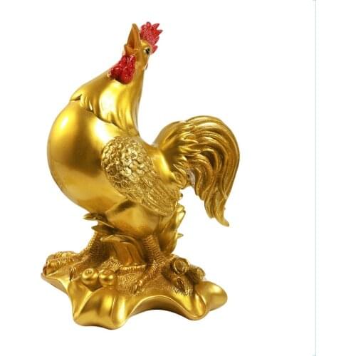 EUROPEAN 4 COLOR LARGE CAPACITY COCK PIGGY BANK COIN WALLET HOUSE DECORATION STATUE PIGGY BANK WALLET RESIN CRAFTS CREATIVE GIFT