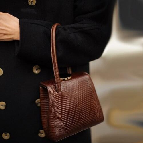 HFF Niche fashion bag 2021 trend oblique cross lizard bag simple handbag single shoulder bag womens bag