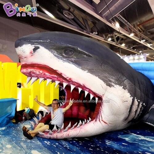 Customized 5x3.7x3 meters infaltable shark for advertising decoration / inflatable shark head / Sea animal for sale - toys