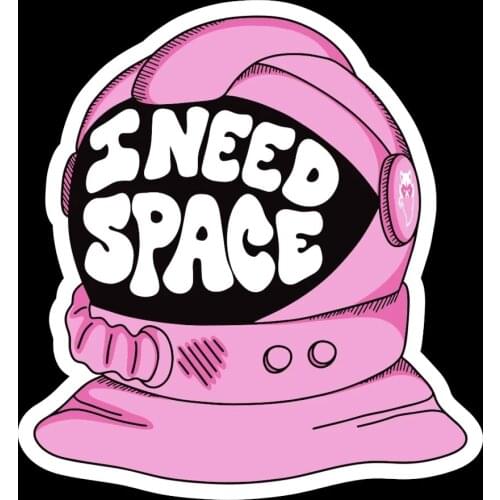 LLY-0825 Personality Car Decal I NEED SPACE Modeling Sticker PVC Auto Motorcycle Laptop Decorative Waterproof Decals Decor