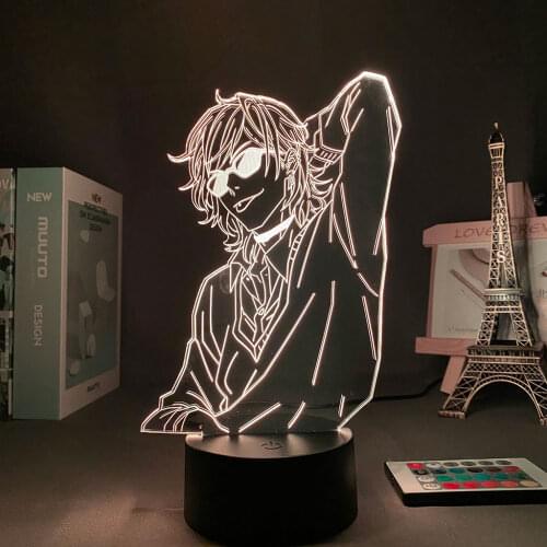 3D remote control desk lamp Anime Yarichin Bitch Club Yuri Ayato Light for Bed Room Decor Touch Sensor Nightlight