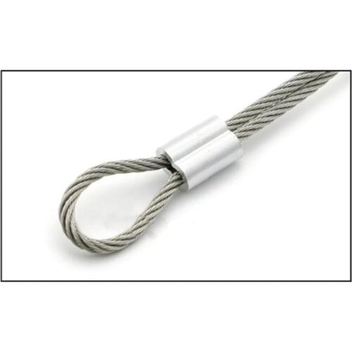 NEW 100pcs Aluminum Ferrules Sleeves Fittings Clamps For 1.5mm Diameter Steel Wire Rope