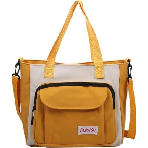 Casual Large-capacity Nylon Bag Collage Student Tote Bag Women Multipockets Shoulder Bag For Women New Crossbody Bags Bolsa Sac