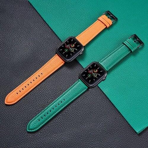 For Apple Iwatch Leather Band Genuine Pebble Leather Watch Strap For Apple Watch 1/2/3/4