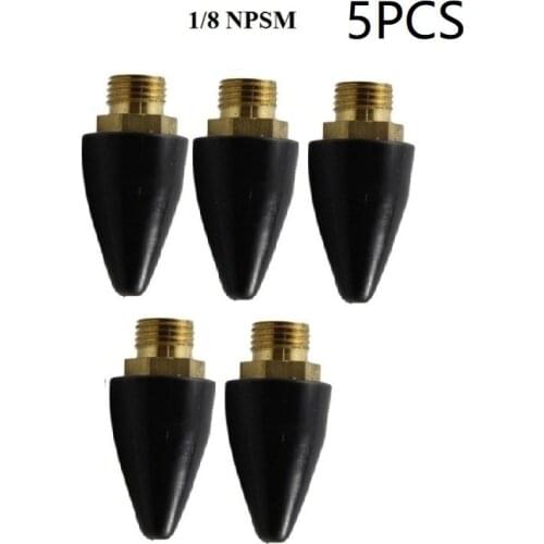Rubber Tip Air Nozzle 5pcs W Zinc Alloy Screw Blow Gun Kits Part Set Replacement Tip High Quality Accessories Parts 1/8In NPSM