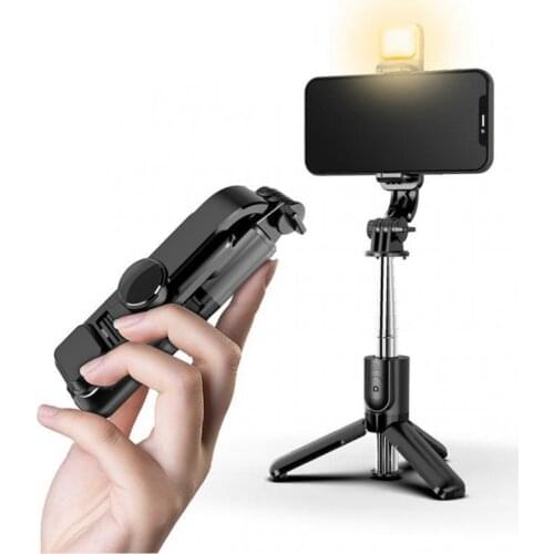 3 In 1 SFoldable Elfie Stick Mini Tripod With Fill Light Shutter Remote Control Wireless Bluetooth-compatible ​Selfie Stick