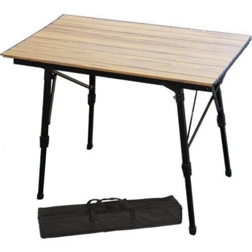 Home Furniture Egg Roll Stretchable Table Aluminum Outdoor Portable Folding Desk Backpacking Hiking Picnic Lifting Table