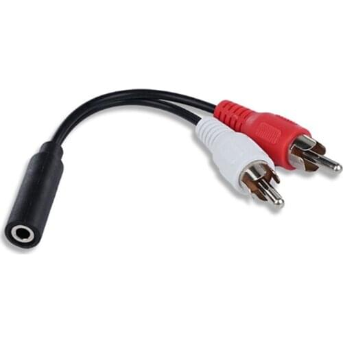 Universal 3.5mm Stereo Audio Female Jack to 2 RCA Male Socket to Headphone 3.5 Y Adapter Cable