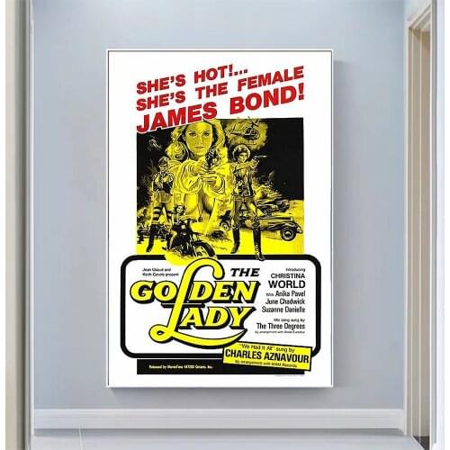 V2006 The Golden Lady Vintage Classic Movie Wall Silk Cloth HD Poster Art Home Decoration Gift