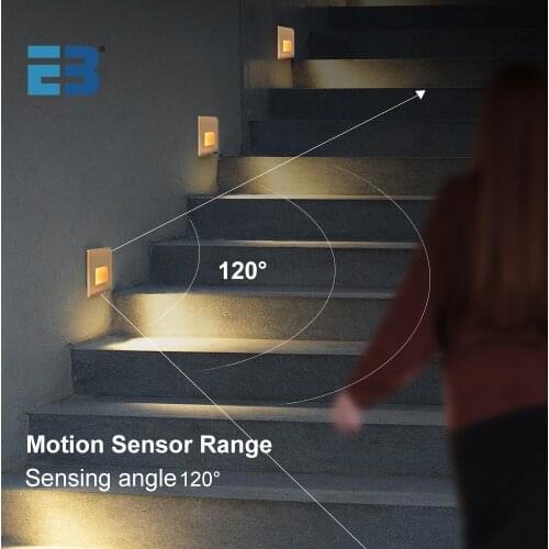 Recessed Wall Light Stairs Led Light Sensor Step Lamp Ladder AC85-265V Wall Lamp Corridor Lighting Stair Light Motion