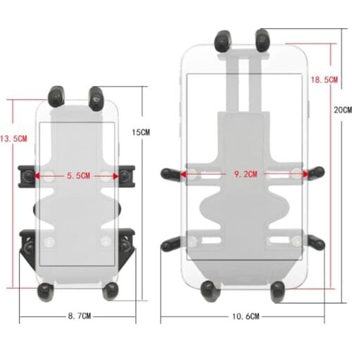 1 Set Universal 360 Degree Rotatable Motorbike Motorcycle Scooter Mobile Phone Holder Shockproof Cradle Clamp Mount