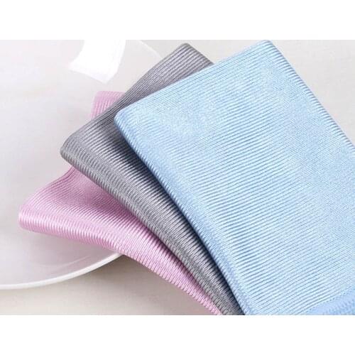 1pc Kitchen Cleaning Cloth No Trace Absorbable Soft Microfiber No Lint Window Car Rag Cleaning Towel Wipes Glass Cloth gadgets