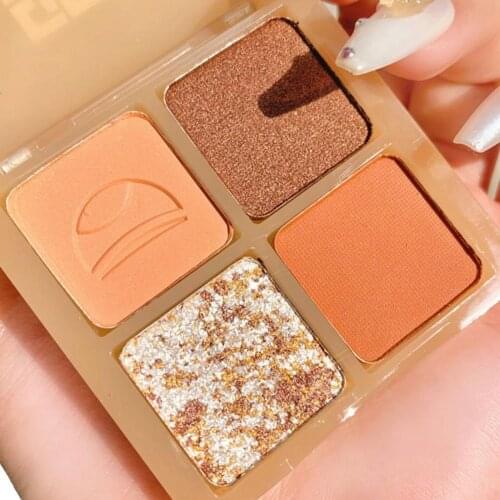 4 Colors Matte Eye Shadow High Pigmented Beauty Makeup Glitter Eye Pigments Shine Glitter Shimmers Eyeshadow Pallete