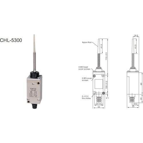 4Pcs/Lot Top Quality Original CNTD CHL-5300 Wobble Arm Limit Switch/Micro Switch , Metallic bottom shell