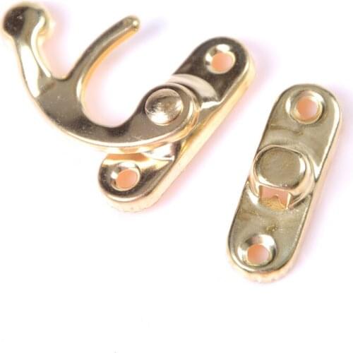 5pcs Antique Bronze Iron Padlock Hasp Hook Lock For Mini Jewelry Box With Screws For Furniture Hardware 2 Colors