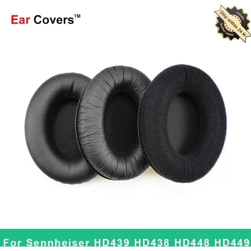 Ear Pads For Sennheiser HD439 HD438 HD448 HD449 Headphone Earpads Replacement Headset Ear Pad PU Leather Sponge Foam