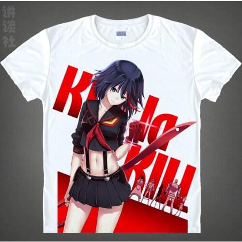 Anime KILL la KILL Matoi Ryuuko, Kiryuuin Satsuki Cute T-Shirt Summer Tee Short Sleeve Tops Unisex Cosplay S-XXL