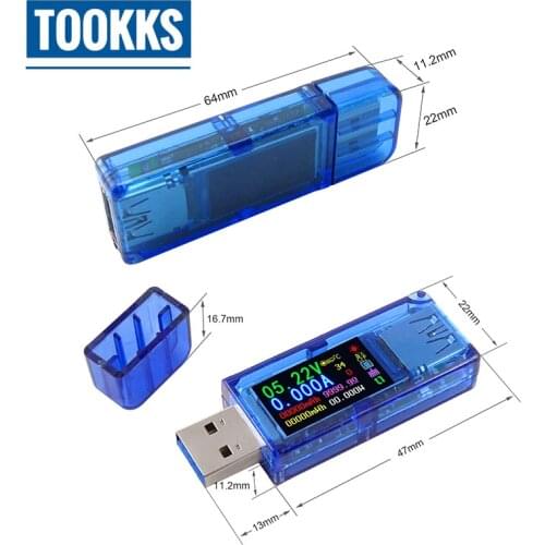AT34 USB 3.0 Color LCD USB Tester Voltmeter Ammeter Current Phone Repair Assistant Battery Charge Power Bank Tester