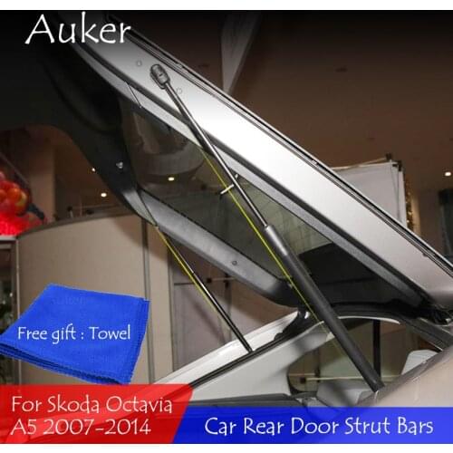 For 2007-2014 Skoda Octavia A5 Rear Door Tail Box Supporting Lift Hydraulic Spring Shock Rod Strut Bars Bracket Car Styling