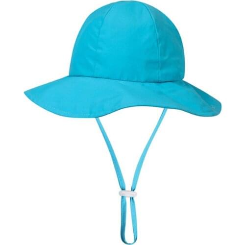 Childrens Summer Outdoor Sunscreen UV Protection Fisherman Cap Camping Travel Hat Adjustable Chin Strap Cap