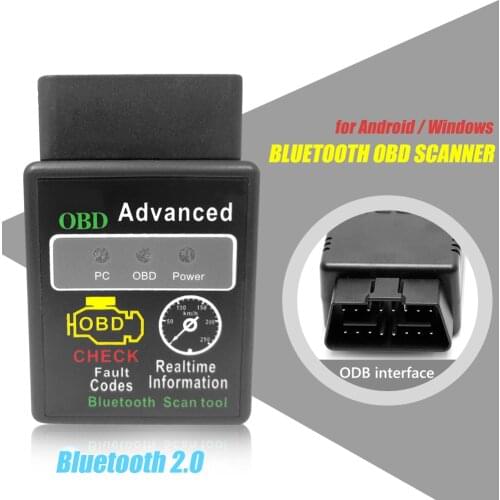 HH OBD ELM327 Bluetooth OBD2 OBDII CAN BUS Check Engine Car Auto Diagnostic Scanner Tool Interface Adapter with CD Driver