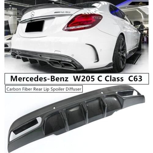 Carbon Fiber Rear Lip Spoiler Diffuser For Mercedes-Benz W205 C Class C63 C180 C200 C260 C300 C450 2015-2019 Bumper Accessories