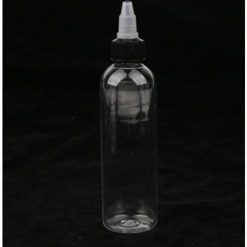10 Pcs Needle Nozzle Design Plastic Travel Squeeze Bottles With Twist Cap for Toiletry Liquid Glue 120ml