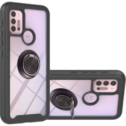 Hybrid Ring Holder Protection Cover For Motorola G9 Power Case Crystal Clear Rugged Cases For Moto G9power Phone Cover Funda