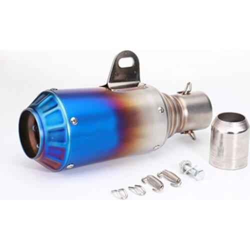 51mm 265mm Stainless Steel Motorcycle Exhaust Muffler Pipe for Honda Kawasaki Suzuki Yamaha Ducati Racing Moto Motorbike ATV