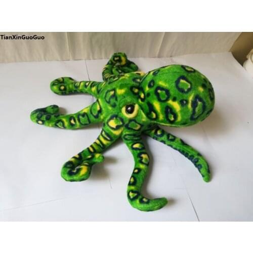 Simulation octopus plush toy green octopus about 33cm soft doll kids toy birthday gift b2708
