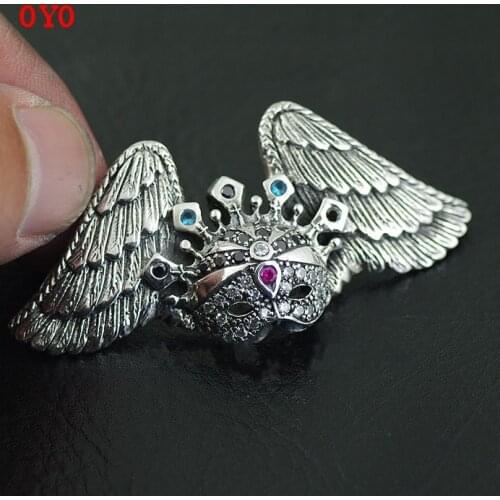 Imported from Thailand, suitable for matching sweater chain ball mask and angel wings 925 Thai silver pendant